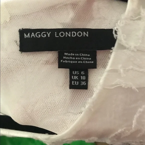 Maggy London White Lace Fit-and-Flare Midi Dress - Picture 9 of 15